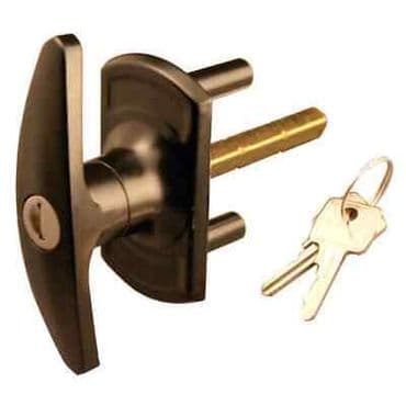 Birtley T-handle Garage Door Lock 90mm Shaft